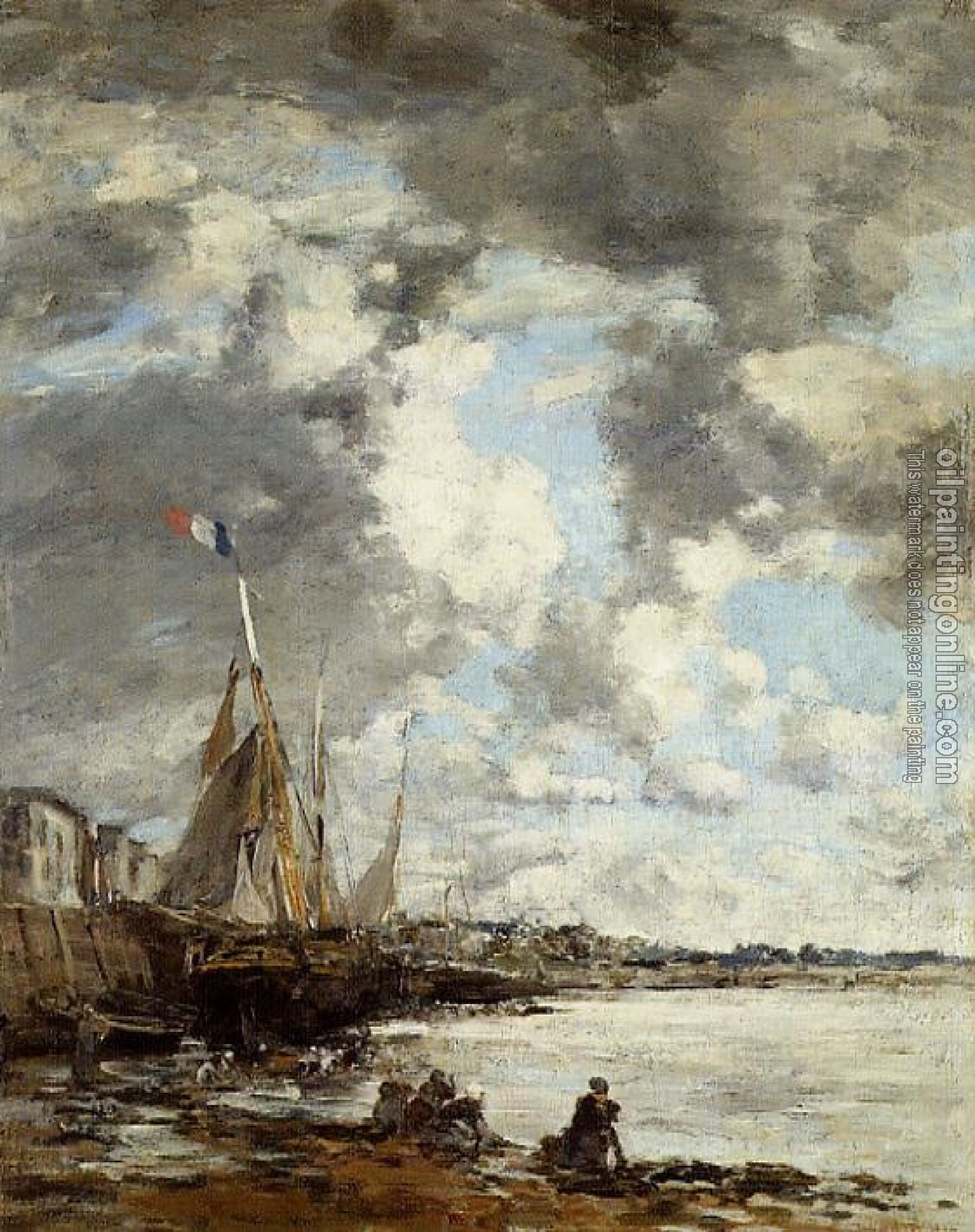 Boudin, Eugene - Laundresses on the Bankes of the Touques